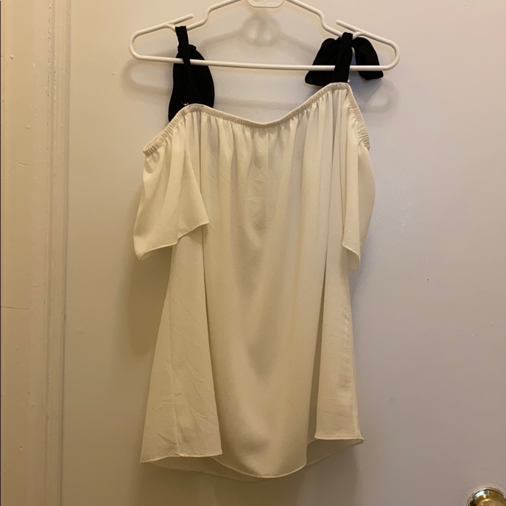 Off the shoulder white blouse